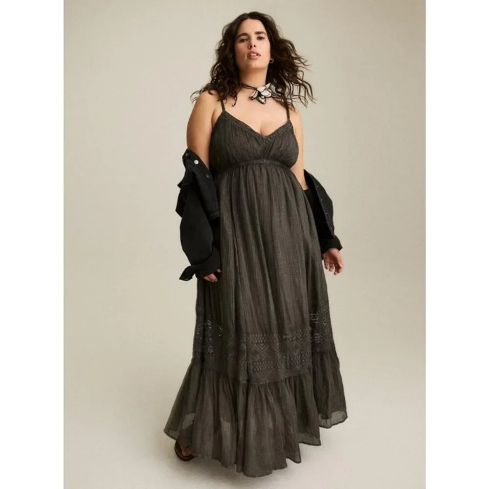 Torrid Black Sleeveless Tiered Maxi Dress - Picture 3 of 4
